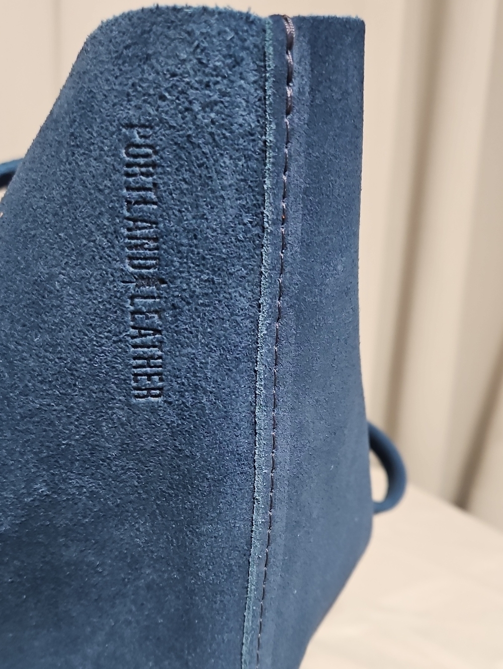 Portland Leather OS Devan - Mariner Blue Suede - Picture 5 of 8